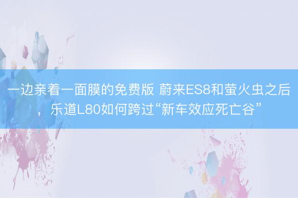 一边亲着一面膜的免费版 蔚来ES8和萤火虫之后，乐道L80如何跨过“新车效应死亡谷”