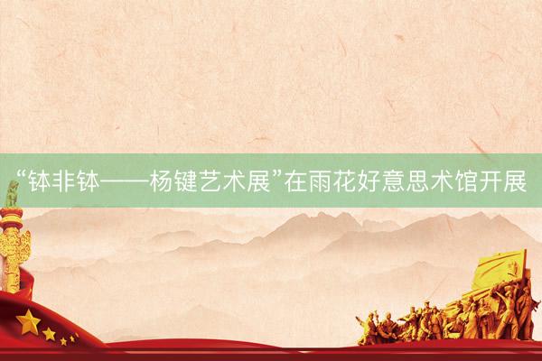 “钵非钵——杨键艺术展”在雨花好意思术馆开展