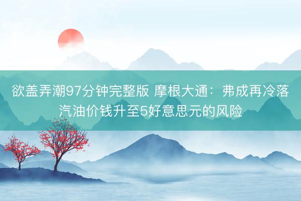 欲盖弄潮97分钟完整版 摩根大通：弗成再冷落汽油价钱升至5好意思元的风险