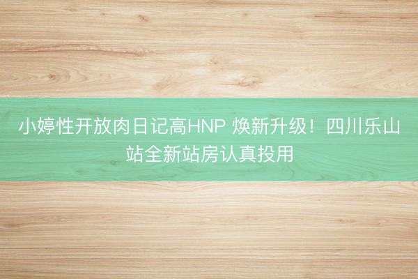 小婷性开放肉日记高HNP 焕新升级!四川乐山站全新站房认真投用
